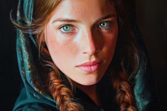 oil painting portrait and illustrations