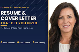 write resume cover letter for work from home and remote jobs CV linkedin resume