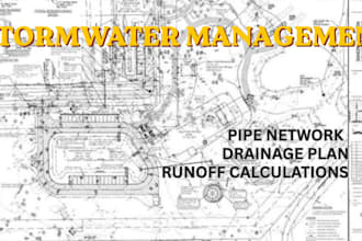 design stormwater grading utility drainage site plan swppp pipe network runoff