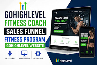 build gohighlevel fitness coach sales funnel fitness program gohighlevel website