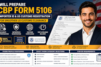 prepare cbp form 5106 importer id for US customs clearance