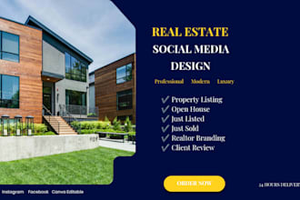 design professional real estate social media posts in canva