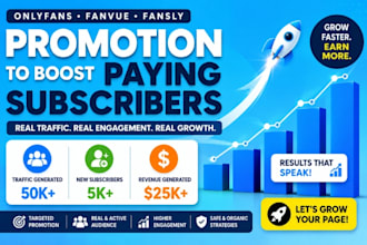 do onlyfans page, fanvue and fansly promotion to boost paying subscribers