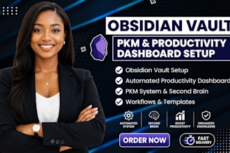 setup automated obsidian vault pkm system and productivity dashboard