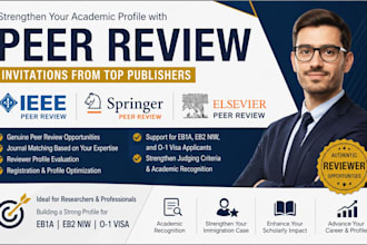 get you a genuine peer review in springer elsevier and ieee for eb1a eb2 niw