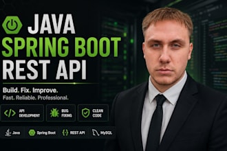 build, fix, and improve your java spring boot rest API