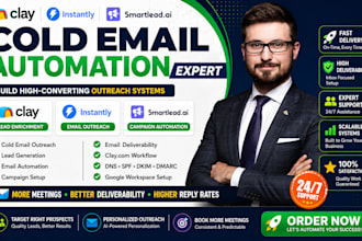 setup clay com instantly ai smartlead cold email outreach automation
