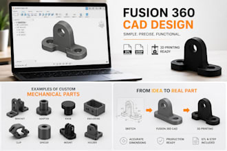 design custom mechanical parts in fusion 360