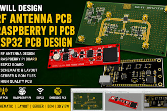 design rf antenna pcb, raspberry pi pcb, esp32 pcb design