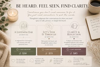 listen without judgment and offer thoughtful reflection