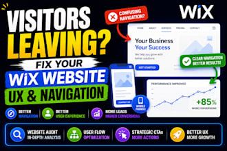optimize wix website navigation UX and conversion for more customer leads