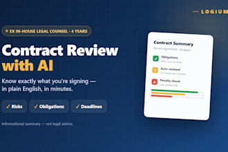review your contract and flag risks, obligations and deadlines