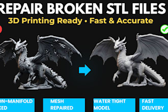 repair and fix broken stl files for 3d printing