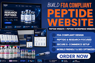 build fda compliant peptide website peptide website peptide wordpress website