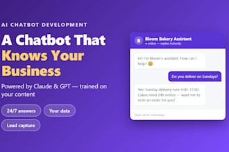 build a custom ai chatbot and gpt integration for your website or app