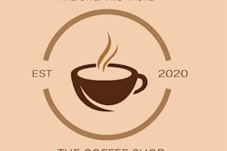 make natural tea and coffee branding logo for you