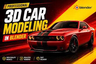 realistic 3d car modeling and automotive render in blender 3d vehicles