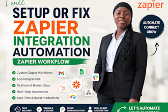 setup or fix zapier zap integration automation zapier workflow