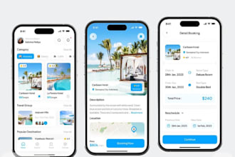 develop a vacation booking app, hotel booking app, airbnb clone