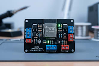 design esp32 esp8266 led controller, smart lighting and custom pcb systems