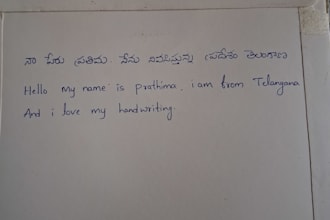 write neat handwritten notes in telugu and english