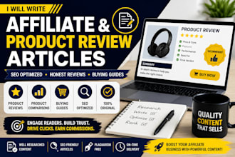 write affiliate marketing articles and product reviews