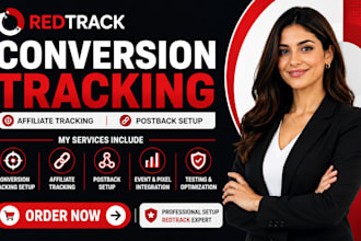 set up redtrack conversion tracking, affiliate tracking and postback