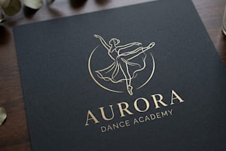 design a luxury dance studio and ballet logo