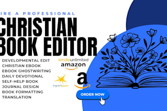 developmental edit line edit christian book, self help memoir, daily devotional