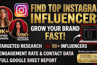 research best instagram influencers for your niche