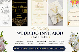 design luxury wedding invitation cards
