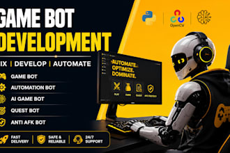 fix, develop game bot, automation bot, ai game bot, quest bot, antiafk bot