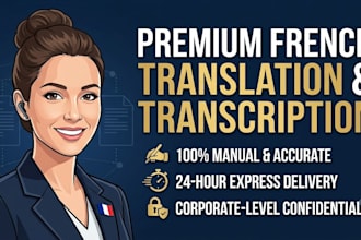 provide professional french translation and audio transcription