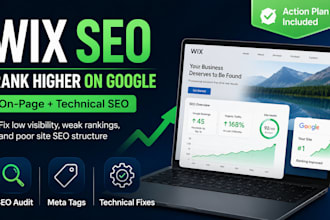 optimize  wix on page and technical SEO for google ranking