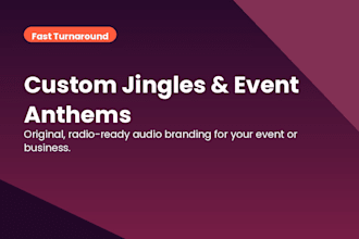 compose a custom jingle or event anthem for your brand