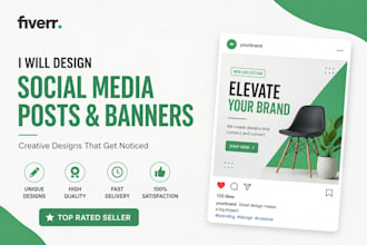 design social media post and banners