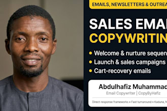 write high converting email copy, sales emails and newsletters