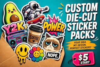 design unique print on demand stickers for your pod business