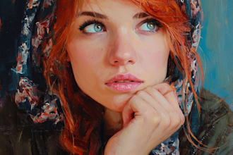 oil painting portrait and illustrations