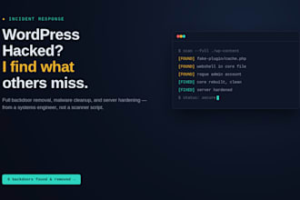 remove wordpress malware, recover hacked site and harden your hosting server