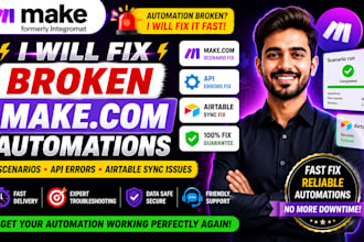 fix broken make scenarios, API errors and airtable sync issues