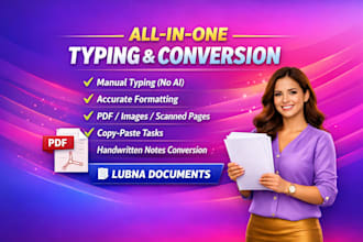 do fast typing, handwritten notes, and PDF to word conversion