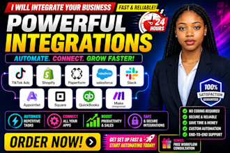 integrate tiktok ads shopify paperform salesforce slack appointlet square make