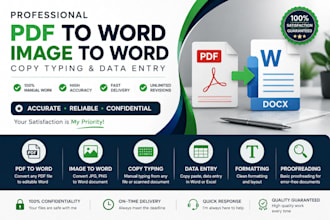 manually convert PDF to word and image to word