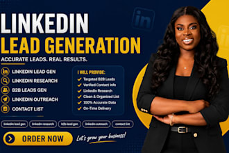 do linkedin lead generation, research and b2b contact list