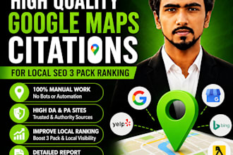 create high quality google maps citations for local SEO 3 pack ranking