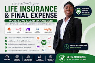 do life insurance final expense zapier n8n lead unlocked crm insightly make com