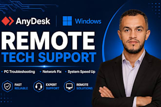 do remote PC and network troubleshooting and tech support