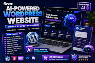 create an ai powered wordpress website with chatbot integration