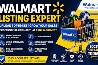 list product on walmart marketplace and optimize them walmart dropshipping store